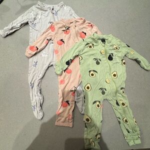BUNDLE: Kyte BABY Green, Pink, and Gray Kids Pjs